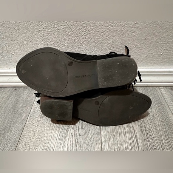 Lucky Brand Black Fringe Suede Boots size 8.5 - Picture 3 of 6